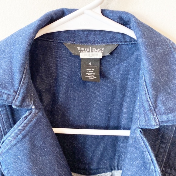 White House Black Market Denim Double Breasted Trench Mini Dress women’s CS - Picture 6 of 8